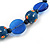 Signature Wood, Ceramic, Acrylic Bead Black Cord Necklace (Dark Blue/ Blue) - 60cm L (Adjustable) - view 5