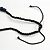 Chunky Blue Resin, Ceramic Bead Black Cord Tassel Necklace - 66cm L/ 11cm Tassel - view 7
