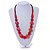 Signature Wood, Ceramic Bead Black Cord Necklace (Red) - 66cm L (Adjustable) - view 2