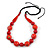 Signature Wood, Ceramic Bead Black Cord Necklace (Red) - 66cm L (Adjustable) - view 3
