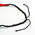 Signature Wood, Ceramic Bead Black Cord Necklace (Red) - 66cm L (Adjustable) - view 7