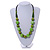 Signature Wood, Ceramic Bead Black Cord Necklace (Lime Green) - 66cm L (Adjustable) - view 2