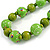 Signature Wood, Ceramic Bead Black Cord Necklace (Lime Green) - 66cm L (Adjustable) - view 3