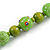 Signature Wood, Ceramic Bead Black Cord Necklace (Lime Green) - 66cm L (Adjustable) - view 4