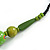 Signature Wood, Ceramic Bead Black Cord Necklace (Lime Green) - 66cm L (Adjustable) - view 5