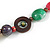 Multicoloured Resin, Wood Bead with Black Cotton Cord Necklace - 64cm L - view 5