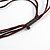 Statement Natural/ Brown Wood Bib Style Necklace with Chocolate Silk Cords - Adjustable - view 6