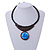 Ethnic Black Rubber Cord Necklace with Wooden Pendant - 50cm L - view 2