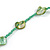 Sea Shell and Glass Bead Necklace In Green - 76cm Long - view 5