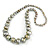 Long Graduated Wooden Bead Colour Fusion Necklace (Gold/ Black/ Metallic Silver) - 76cm Long - view 3