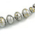 Long Graduated Wooden Bead Colour Fusion Necklace (Gold/ Black/ Metallic Silver) - 76cm Long - view 5