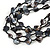 Multistrand Black Sea Shell and Glass Bead Necklace - 60cm Long - view 4