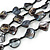 Multistrand Black Sea Shell and Glass Bead Necklace - 60cm Long - view 5