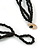 Multistrand Black Sea Shell and Glass Bead Necklace - 60cm Long - view 6