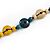 Long Multicoloured Wood Button Bead Necklace - 110cm Long - view 5