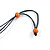 Stunning Orange Wood Flower Black Cotton Cord Long Necklace - 90cm L - view 6