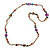 Multicoloured Glass and Shell Beaded Long Necklace - 110cm Long - view 3