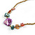 Multicoloured Glass and Shell Beaded Long Necklace - 110cm Long - view 4