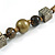 Geometric Wood Bead Necklace (Brown/ Bronze) - 66cm Long - view 5