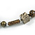 Geometric Wood Bead Necklace (Brown/ Bronze) - 66cm Long - view 6