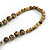 Geometric Wood Bead Necklace (Brown/ Bronze) - 66cm Long - view 7