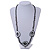 Gray/ White/ Black Resin and Glass Bead Long Necklace - 80cm L - view 2