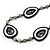 Gray/ White/ Black Resin and Glass Bead Long Necklace - 80cm L - view 4