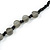 Gray/ White/ Black Resin and Glass Bead Long Necklace - 80cm L - view 6