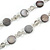 Long Shell, Crystal Bead Necklace in Light Grey - 116cm L - view 3