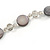 Long Shell, Crystal Bead Necklace in Light Grey - 116cm L - view 6
