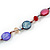 Multicoloured Long Shell, Crystal Bead Necklace - 116cm L - view 2