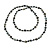 Long Shell, Crystal Bead Necklace in Black - 116cm L - view 5