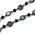 Long Shell, Crystal Bead Necklace in Black - 116cm L - view 3