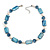 Grayish-blue Glass Bead, Sea Blue Shell, Cream Freshwater Pearl Necklace with Silver Tone Closure - 44cm L/ 5cm Ext - view 3