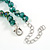 3 Strand Layered Glass/ Shell Bead Necklace In Malachite Green/ Emerald Green with Silver Tone Closure - 50cm L/ 6cm Ext - view 6