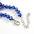3 Strand Layered Glass/ Shell Bead Necklace In Dark Blue/ Violet Blue with Silver Tone Closure - 50cm L/ 6cm Ext - view 6