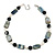 Black Glass Bead, Grey Shell, Cream Freshwater Pearl Necklace with Silver Tone Closure - 44cm L/ 5cm Ext - view 3