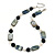 Black Glass Bead, Grey Shell, Cream Freshwater Pearl Necklace with Silver Tone Closure - 44cm L/ 5cm Ext