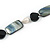 Black Glass Bead, Grey Shell, Cream Freshwater Pearl Necklace with Silver Tone Closure - 44cm L/ 5cm Ext - view 5