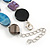 Dark Grey Glass Bead, Blue/ Black/ Purple Shell Necklace with Silver Tone Closure - 50cm L/ 4cm Ext - view 6