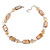 Light Caramel Glass Bead, Sandy Brown Shell, Cream Freshwater Pearl Necklace with Silver Tone Closure - 44cm L/ 5cm Ext - view 3