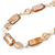Light Caramel Glass Bead, Sandy Brown Shell, Cream Freshwater Pearl Necklace with Silver Tone Closure - 44cm L/ 5cm Ext - view 4
