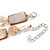 Light Caramel Glass Bead, Sandy Brown Shell, Cream Freshwater Pearl Necklace with Silver Tone Closure - 44cm L/ 5cm Ext - view 6