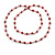 Pink Ceramic and Glass Bead Long Necklace - 112cm Long - view 6
