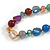 Stunning Glass and Agate Bead Necklace with Silver Tone Closure (Multicoloured) - 42cm L/ 6cm Ext - view 4