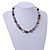 Stunning Glass and Agate Bead Necklace with Silver Tone Closure (Grey, Olive, Green) - 42cm L/ 6cm Ext - view 2