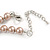 10mm Classic Beige Glass Bead Necklace with Silver Tone Closure - 44cm L/ 6cm Ext - view 5