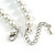 10mm Classic White Glass Bead Necklace with Silver Tone Closure - 44cm L/ 6cm Ext - view 5