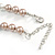 10mm Classic Beige/ White/ Grey Glass Bead Necklace with Silver Tone Closure - 44cm L/ 6cm Ext - view 6