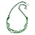 Statement Long Multistrand Glass and Semiprecious Stone Necklace In Jade Green - 90cm L - view 8
